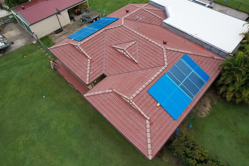Roof before restoration - faded tiles