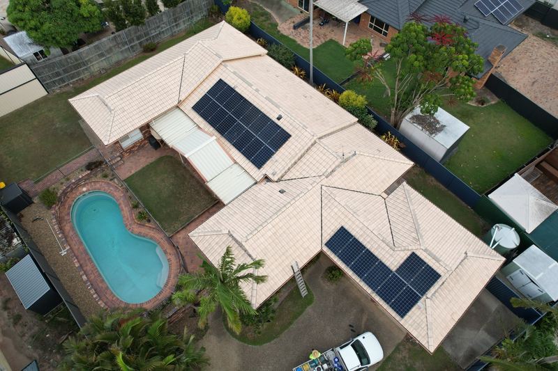 Roof before painting - faded cream tiles